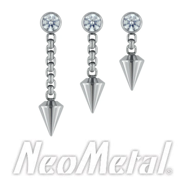 Neometal - Titanium Spear Dangle - threadless ends