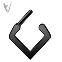 Valkyrie - Stainless steel - Black PVD - Septum clicker v shaped
