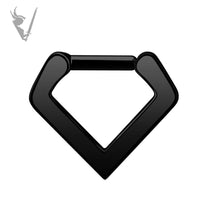 Valkyrie - Stainless steel - Black PVD - Septum clicker v shaped
