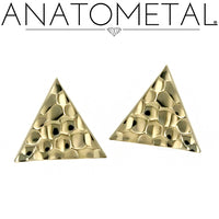 Anatometal - 18k Gold Threadless Triangle ends
