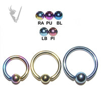 Valkyrie - Titanium anodized captive bead rings