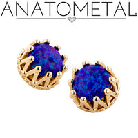 Anatometal - 18k Gold Threadless King ends
