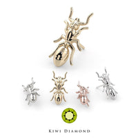 Kiwi Diamond -  14k Ant threadless end
