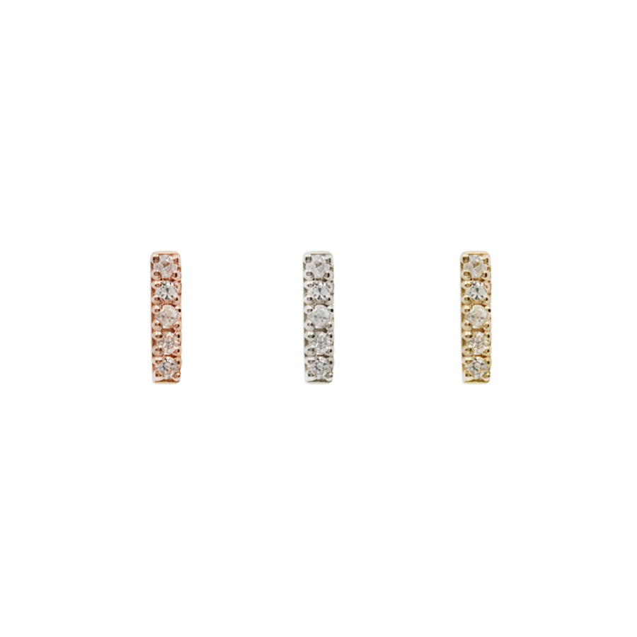 Buddha Jewelry Organics - Rowe - w/clear sapphires - Threadless End