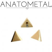 Anatometal - 18k Gold Threadless Triangle ends
