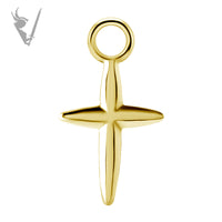 Valkyrie - CoCR/gold PVD - Cross charm
