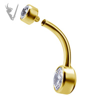 Valkyrie -  Gold PVD titanium navel barbell
