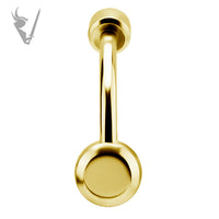 Valkyrie -  Gold PVD titanium navel barbell
