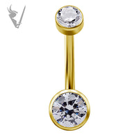 Valkyrie -  Gold PVD titanium navel barbell
