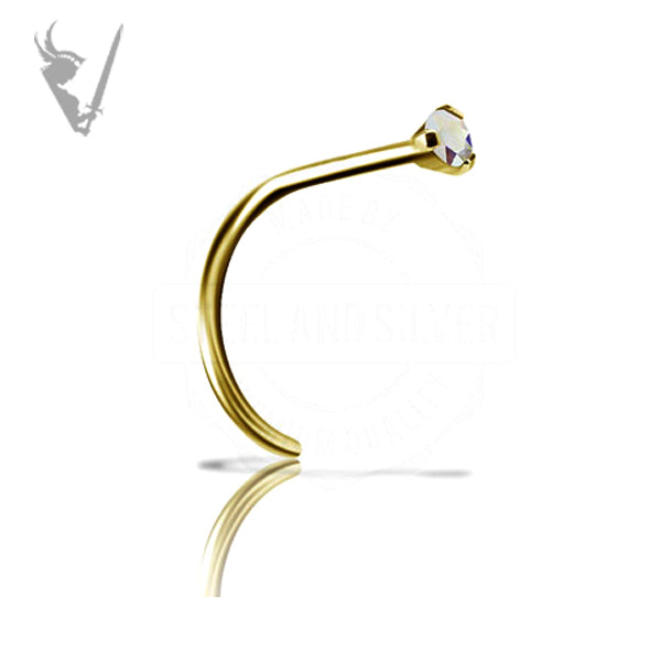 Valkyrie - Titanium gold pvd nose stud set w/premium zirconia