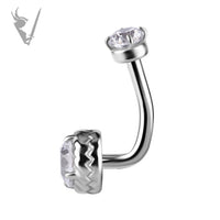 Valkyrie - Stainless rook banana w/premium zirconia (int threads)
