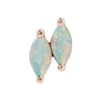 Buddha Jewelry Organics - Double Zuri marquise opal - Threadless En
