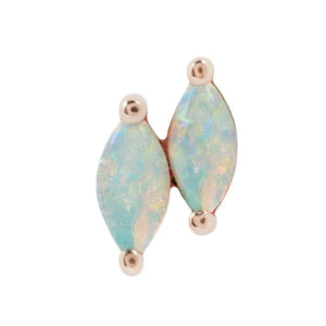 Buddha Jewelry Organics - Double Zuri marquise opal - Threadless En