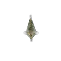 Buddha Jewelry Organics - Mini Soho - Kite cut Moss Agate - Threadless End
