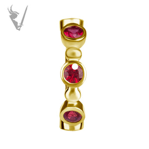 Valkyrie - 18k Gold clicker with Genuine Songea Sapphires