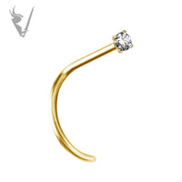 Valkyrie - 18k gold jeweled nose screw
