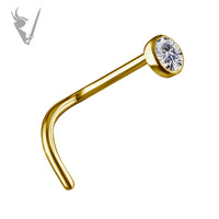 Valkyrie - 18k gold jeweled nose screw
