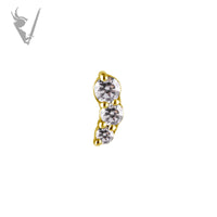 Valkyrie - 18k gold jeweled nose screw
