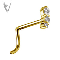 Valkyrie - 18k gold jeweled nose screw
