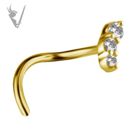 Valkyrie - 18k gold jeweled nose screw
