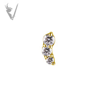 Valkyrie - 18k gold jeweled nose screw
