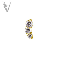 Valkyrie - 18k gold jeweled nose screw