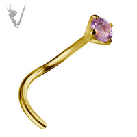 Valkyrie - 18k gold jeweled nose screw
