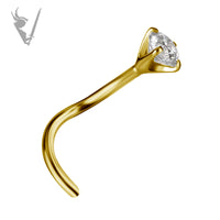 Valkyrie - 18k gold jeweled nose screw
