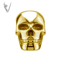 Valkyrie - 18kt Gold skull  Threadless end