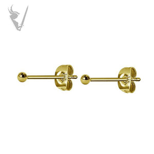 Valkyrie - Gold PVD Stainless steel ball ear studs