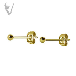 Valkyrie - Gold PVD Stainless steel ball ear studs