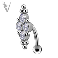 Valkyrie - Titanium  jeweled cluster navel banana
