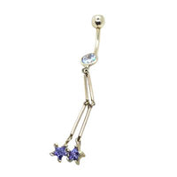 Valkyrie -  Solid Gold 14k navel barbell