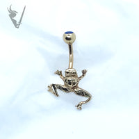 Valkyrie -  Solid Gold 14k navel barbell
