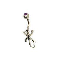 Valkyrie -  Solid Gold 14k navel barbell
