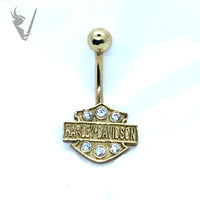 Valkyrie -  Solid Gold 14k navel barbell
