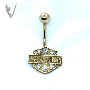 Valkyrie -  Solid Gold 14k navel barbell