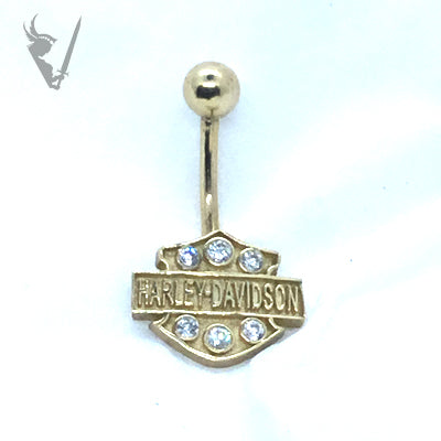 Valkyrie -  Solid Gold 14k navel barbell