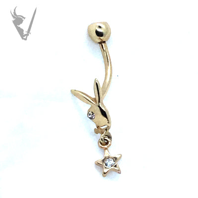 Valkyrie -  Solid Gold 14k navel barbell