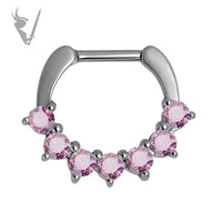 Valkyrie - Stainless steel clicker set w. Swarovski® Zirconia
