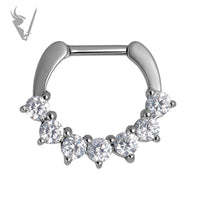 Valkyrie - Stainless steel clicker set w. Swarovski® Zirconia
