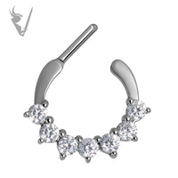 Valkyrie - Stainless steel clicker set w. Swarovski® Zirconia
