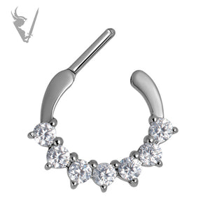 Valkyrie - Stainless steel clicker set w. Swarovski® Zirconia