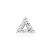 Junipurr - Triangle with Swarovski®  cz stones - Threadless End
