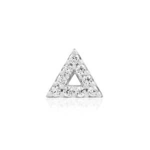 Junipurr - Triangle with Swarovski®  cz stones - Threadless End