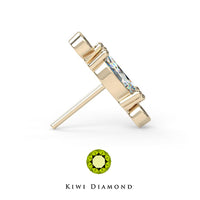 Kiwi Diamond -  14k Maya threadless end