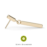 Kiwi Diamond -  L-Bar dangle - threadless end
