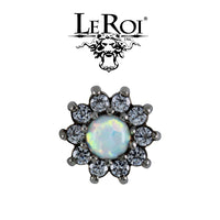 LeRoi - 11 stone flower  - 14k Threadless End