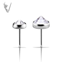 Valkyrie - Titanium threadless attachment set w/ inverted swarovski® zirconia
