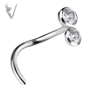 Valkyrie - Titanium  nose stud set w/premium zirconia